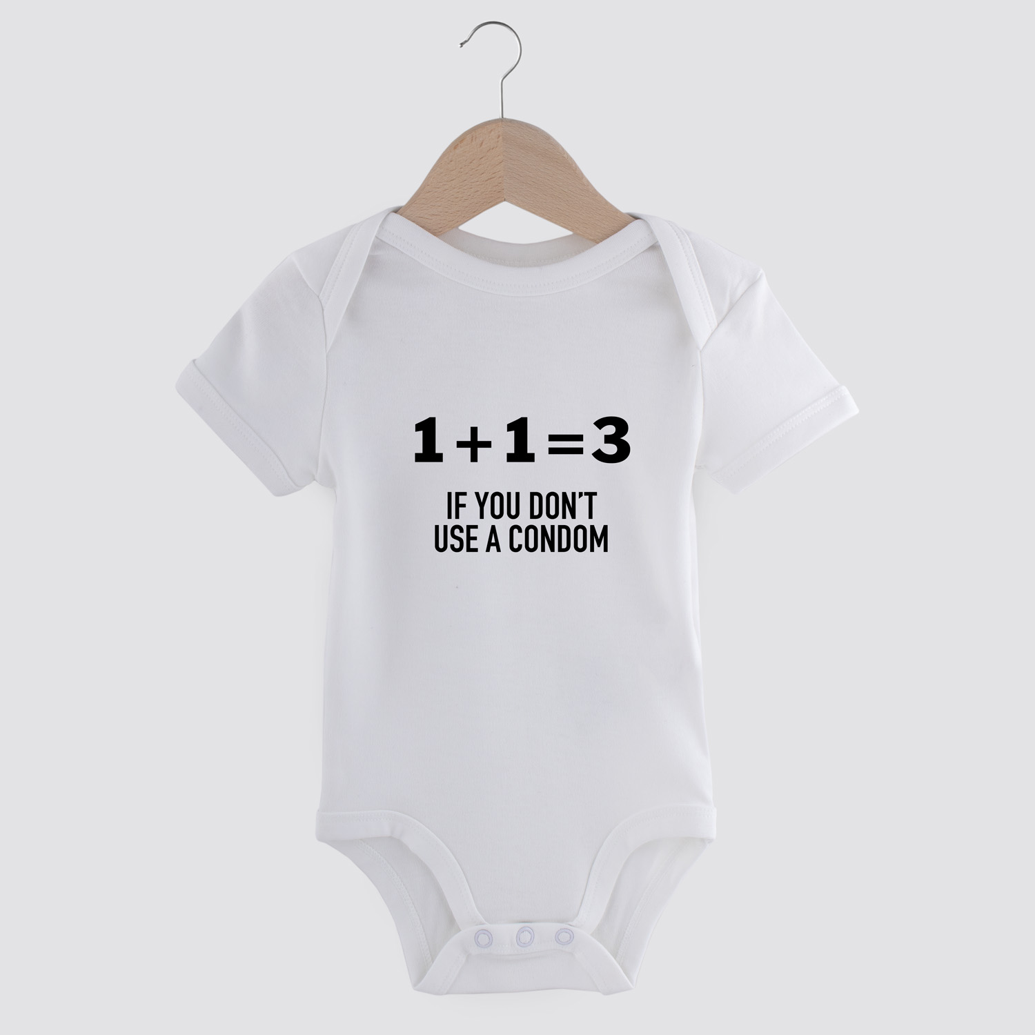 1+1=3 if you don't use a condom | Baby romper | my fabulous life.