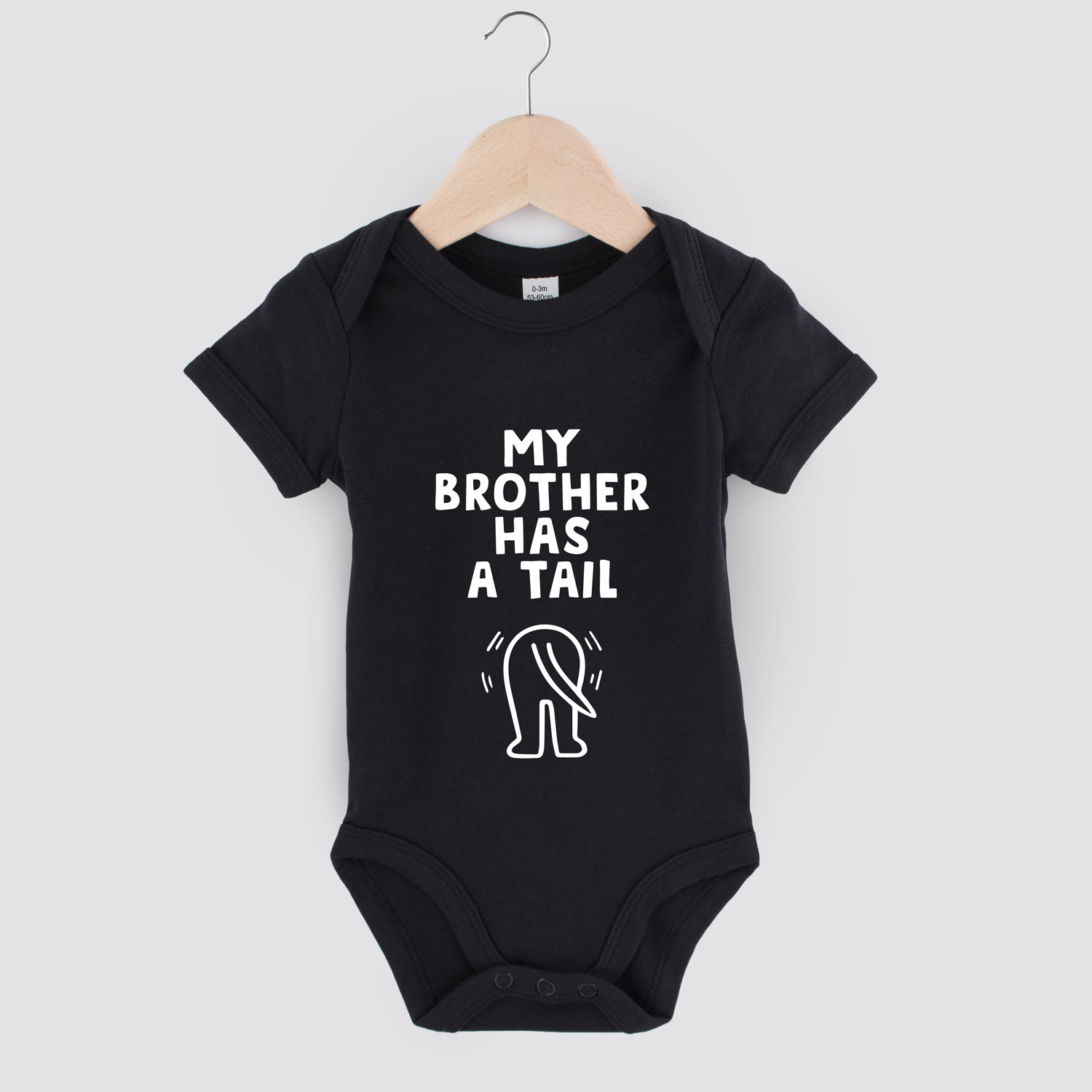 My brother has a tail | Baby romper | my fabulous life.