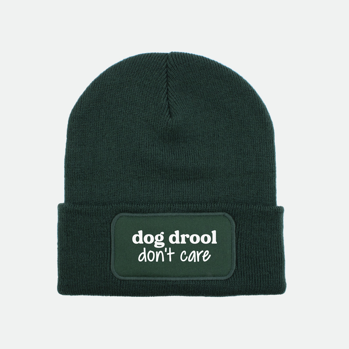 dog drool don't care,, muts beanie, bedrukking, grappig, fun, dog mom, dog dad, hondenbaasje